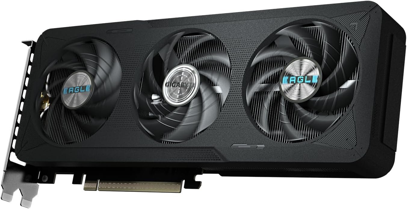 Placa de vídeo Gigabyte GeForce RTX 5060 Eagle Max Tri fan OC, 8GB, GDDR7, Ray tracing, DLSS - Imagem 2