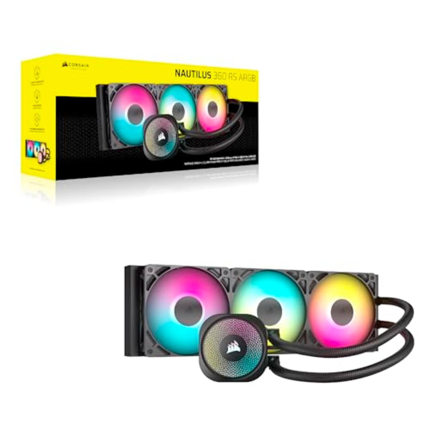 Water Cooler Corsair NAUTILUS 360 ARGB, 360mm Radiator, Intel/AMD - CW-9060093-WW