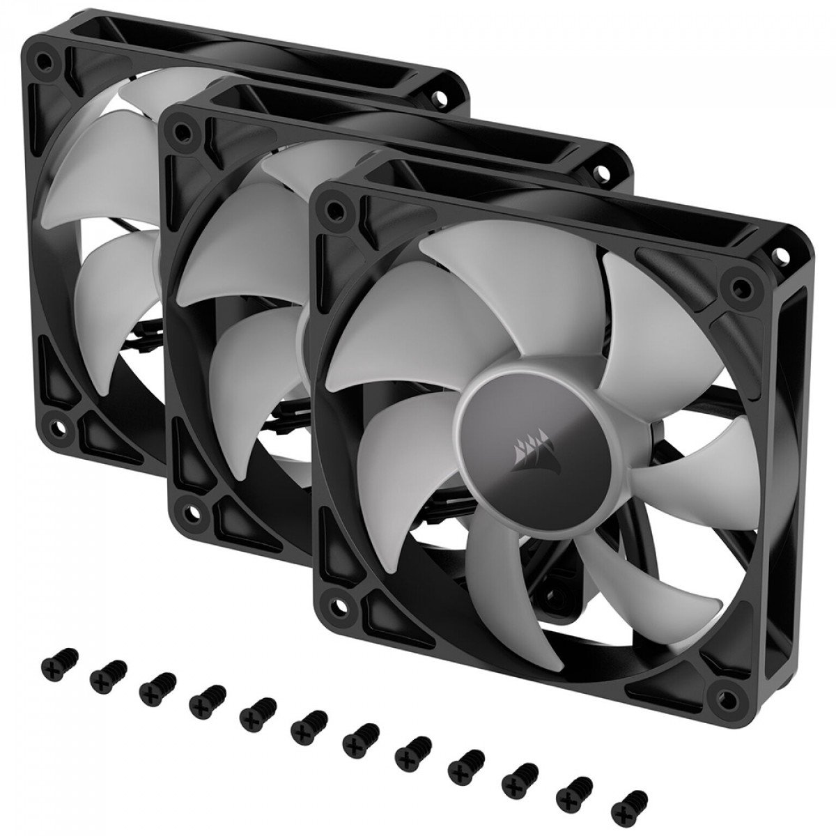 Kit Fan Com 3 Unidades Corsair RS120 ARGB, 120mm, PWM, Preto, CO-9050181-WW - Imagem 5
