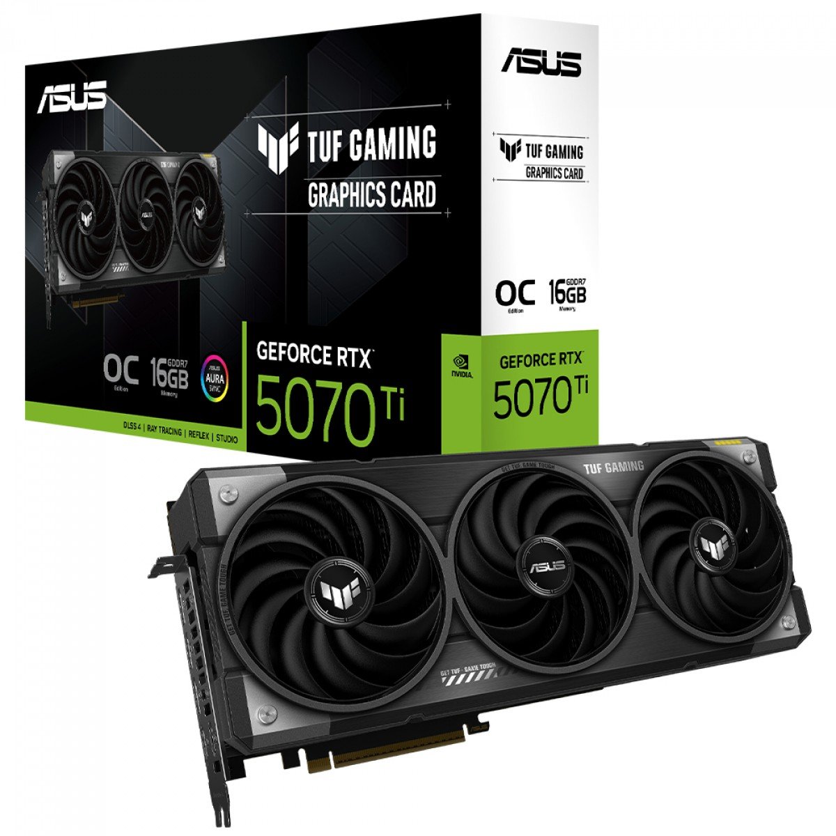 Placa de Vídeo Asus TUF Gaming NVIDIA GeForce RTX 5070 Ti OC Edition, 16GB, GDDR7, DLSS, Ray Tracing