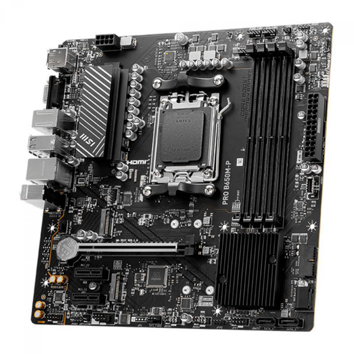 Placa Mãe MSI PRO B650M-P, Chipset B650, AMD AM5, M-ATX, DDR5, 911-7E28-001 - Imagem 4
