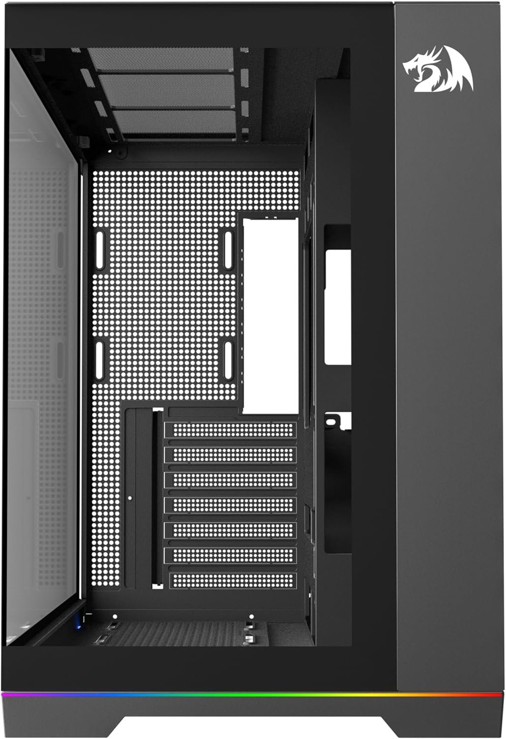 Gabinete Gamer Redragon Scalpel ARGB Preto ATX Aquário com Fita de LED Sem Fans USB 3.0 GC-628 - Imagem 2