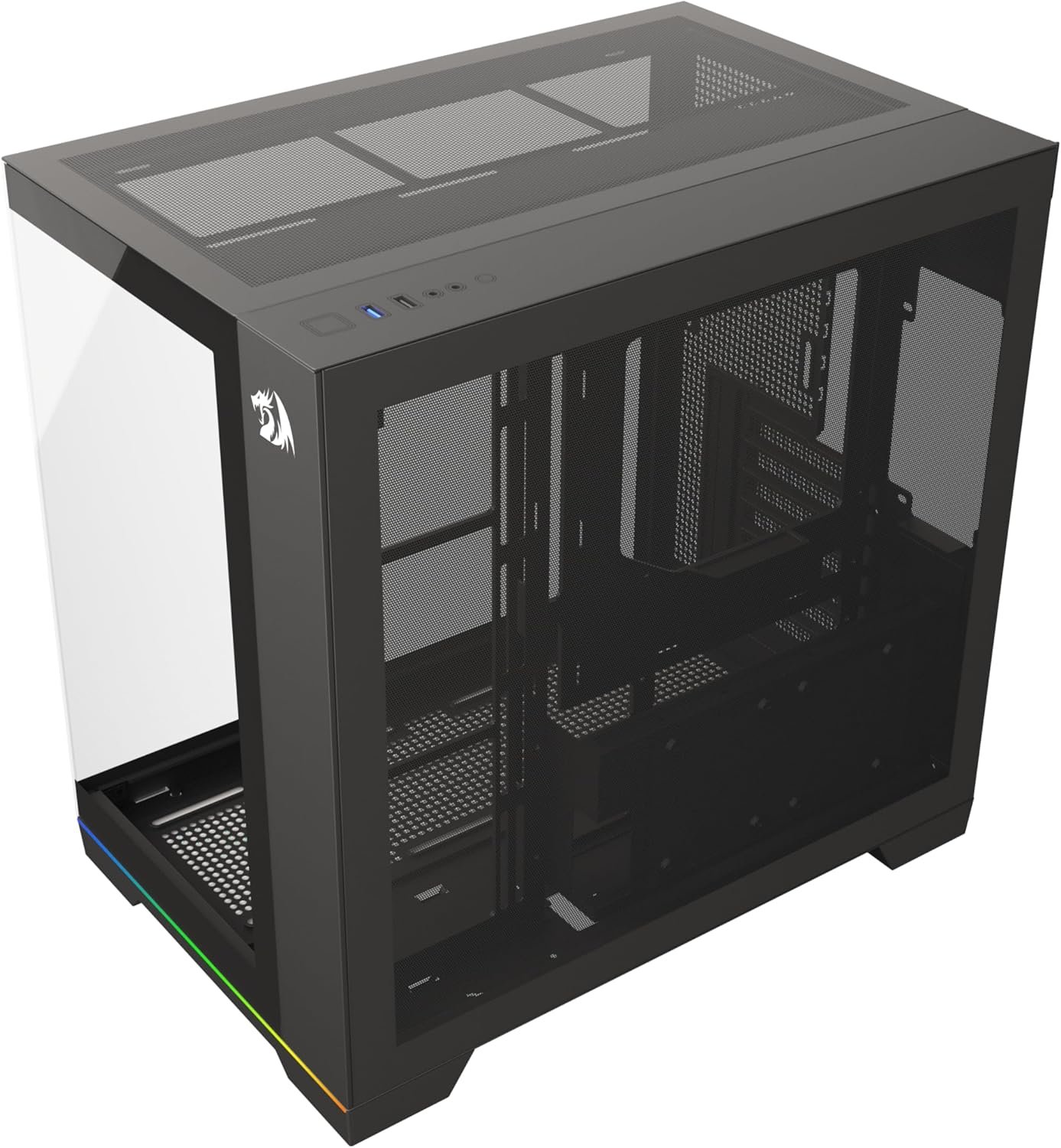 Gabinete Gamer Redragon Scalpel ARGB Preto ATX Aquário com Fita de LED Sem Fans USB 3.0 GC-628 - Imagem 6