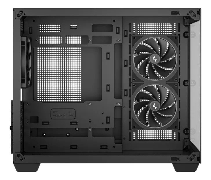 Gabinete Deepcool CG330 MicroATX Aquário Com 3 Fans ARGB Preto - Imagem 4