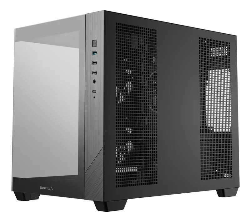 Gabinete Deepcool CG330 MicroATX Aquário Com 3 Fans ARGB Preto - Imagem 5
