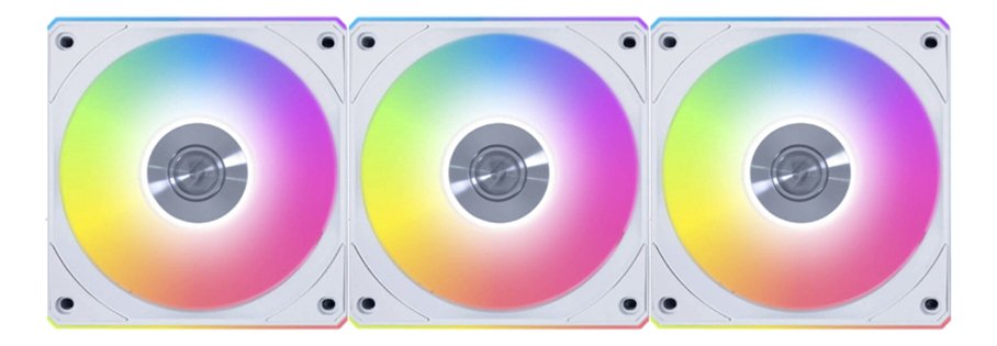 Kit 3x Cooler Fan Lian Li Uni Fan CL Wireless Reverse Blade Branco 120mm PWM ARGB conm Controlador, 2100 RPM - 12RCL1W3W - Imagem 3