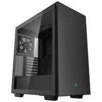 Gabinete Discreto DeepCool CH510, Mid Tower, Vidro lateral, ATX, Com 1 Fan, Preto