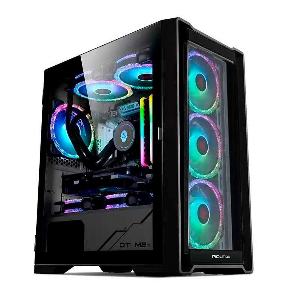 Gabinete Gamer Round5 Astra, Mini Tower, M-ATX, Lateral em Vidro, Preto, SEM FANS - R5-ASTRA-B-2185