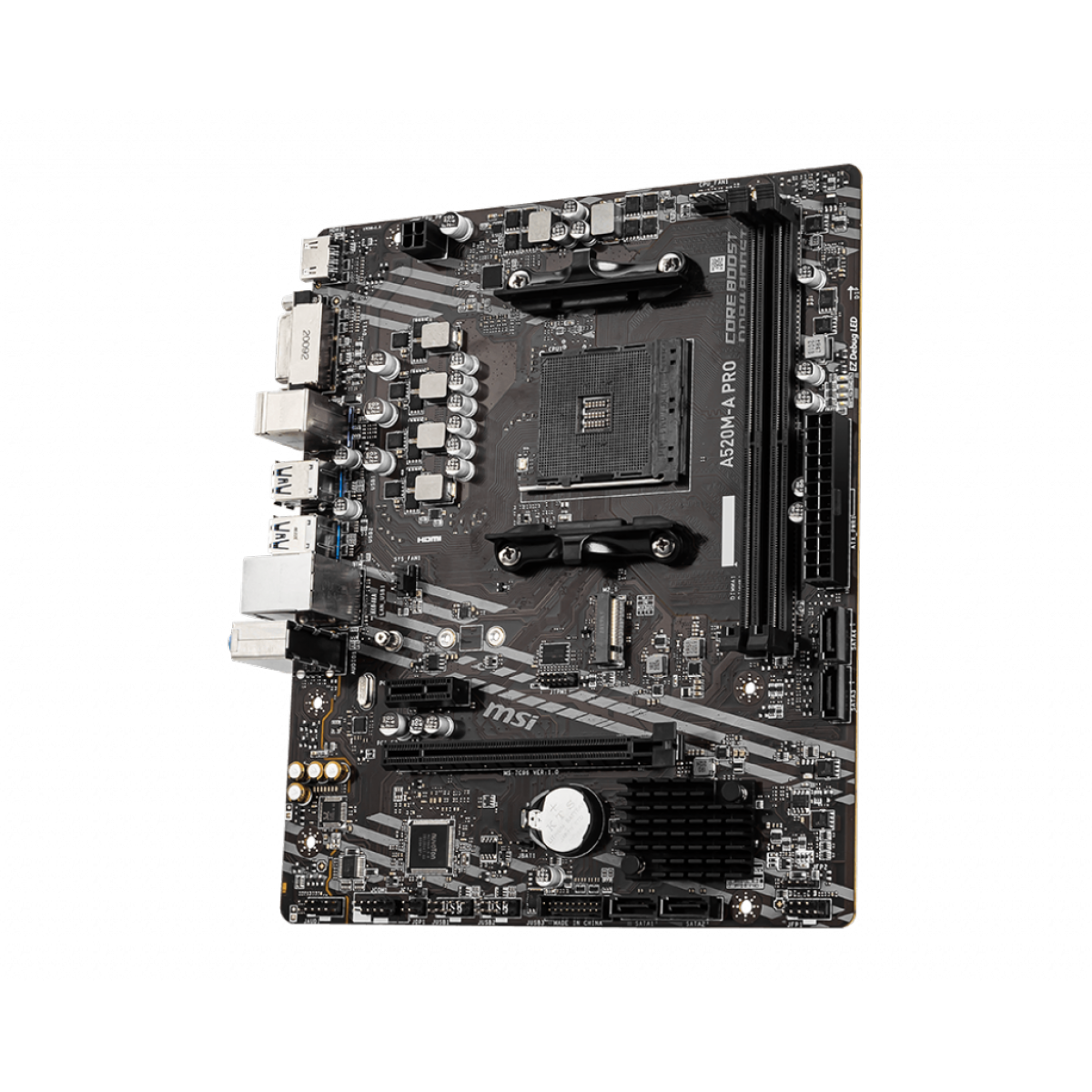 Placa Mãe MSI A520M-A PRO, AMD AM4, mATX, 2x slots DDR4, 1x Slot M2 - Imagem 4