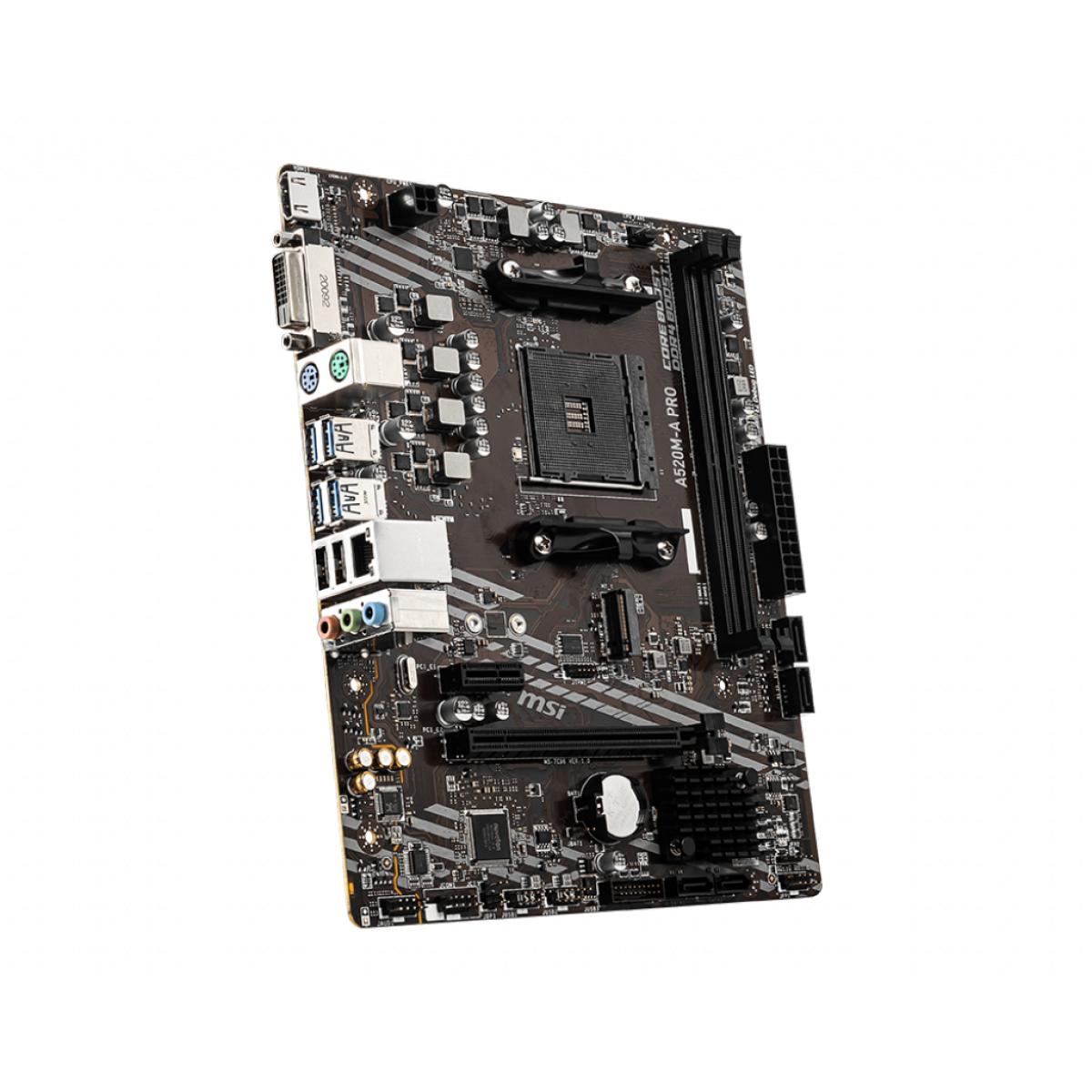 Placa Mãe MSI A520M-A PRO, AMD AM4, mATX, 2x slots DDR4, 1x Slot M2 - Imagem 3