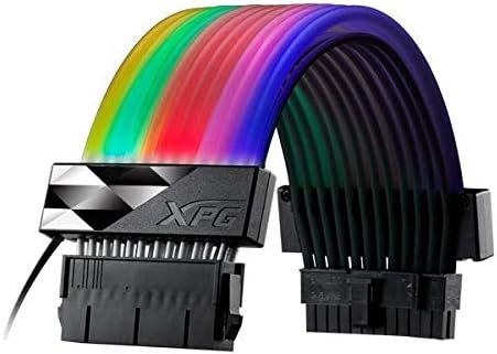 Cabo Extensor Sleeved XPG Prime, ARGB, 24 Pin-MB, ARGBEXCABLE-MB-BKCWW