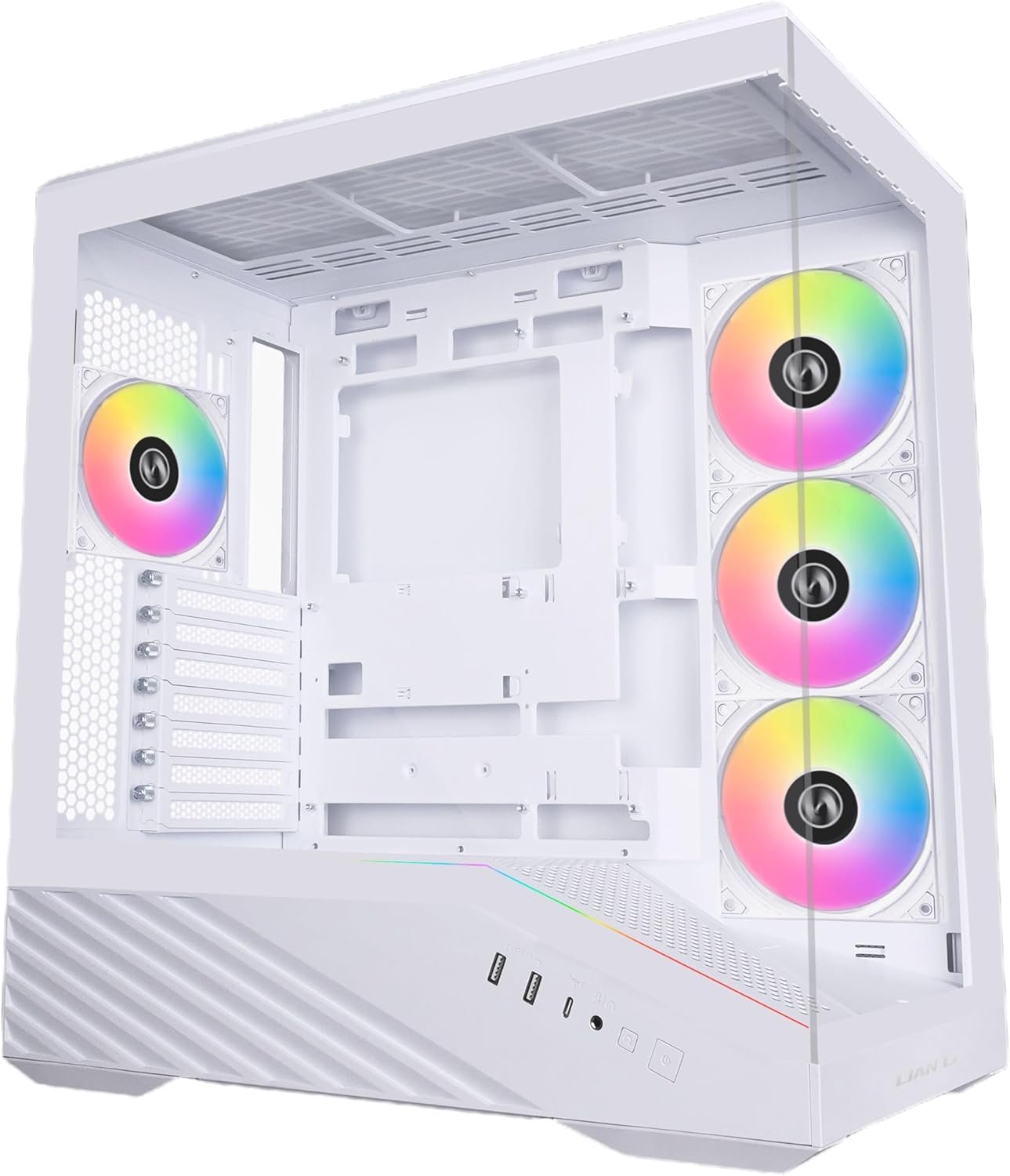Gabinete Branco Lian Li Vetor V100, Mid Tower, Vidro Temperado, E-ATX, Com 4x Fans ARGB- V100RW