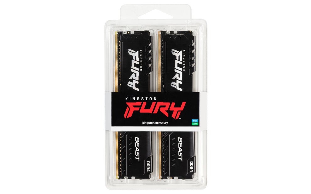 Memória DDR4 Kingston Fury Beast, 16GB (2x8GB), 3200Mhz,Preto, KF432C16BB1K2/32WP