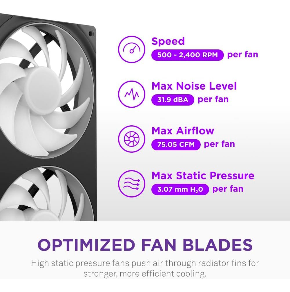 Water Cooler NZXT Kraken Core Preto 360 com Fans ARGB, 360mm, Intel/AMD - Imagem 4