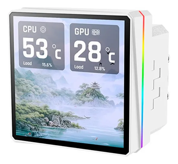 Water Cooler Thermaltake TH360 V3 Ultra Display LCD 3.95` ARGB, 360mm, Branco, TDP 365W - CL-W476-PL12SW-A - Imagem 2