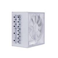 Fonte 1200W Lian Li 80 Plus Platinum Branca, Full Modular, Com cabos Sleveeds, ATX 3.1 - SX1200P