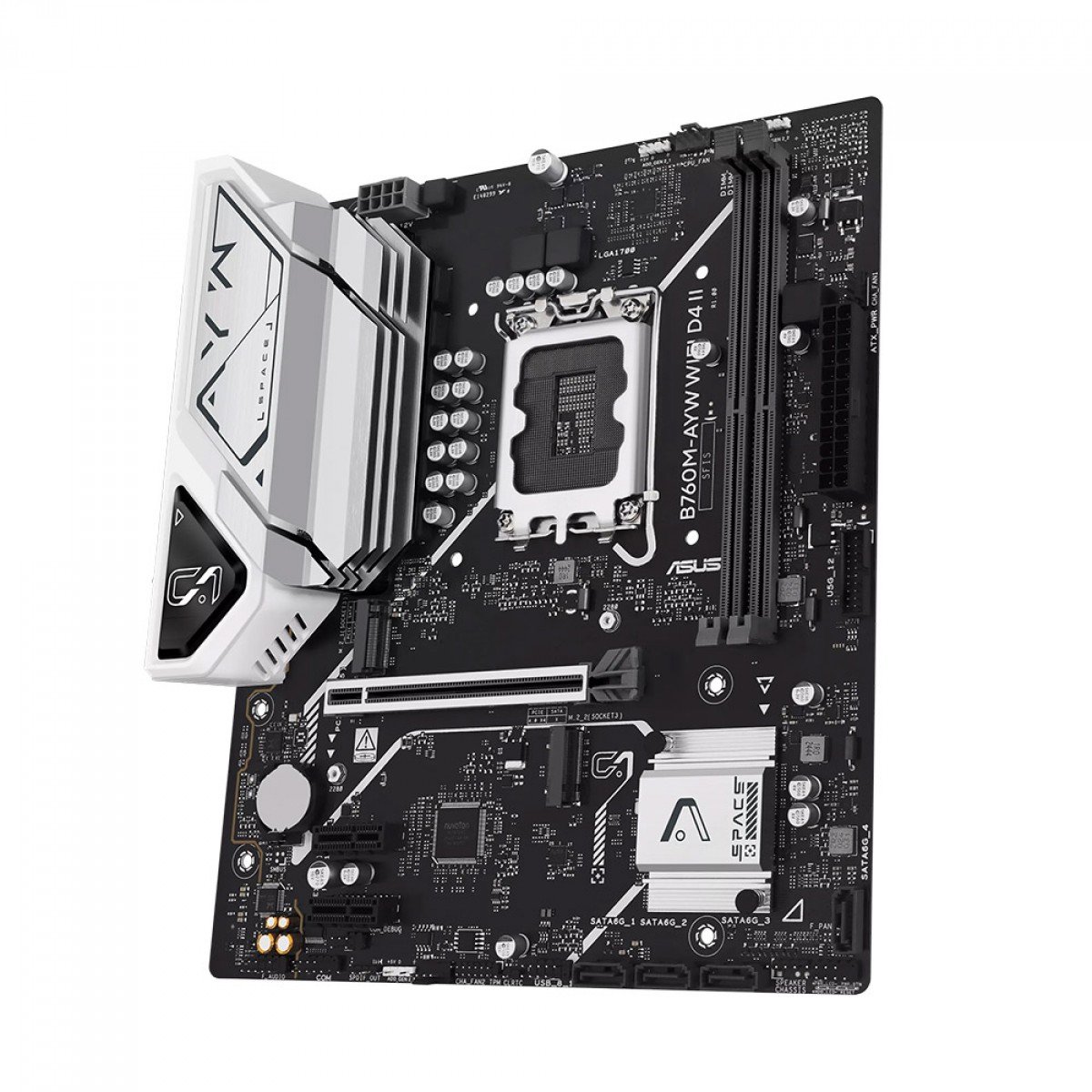 Placa Mãe Asus B760M-AYW WIFI D4 II, Intel LGA 1700, mATX, DDR4 - Imagem 3