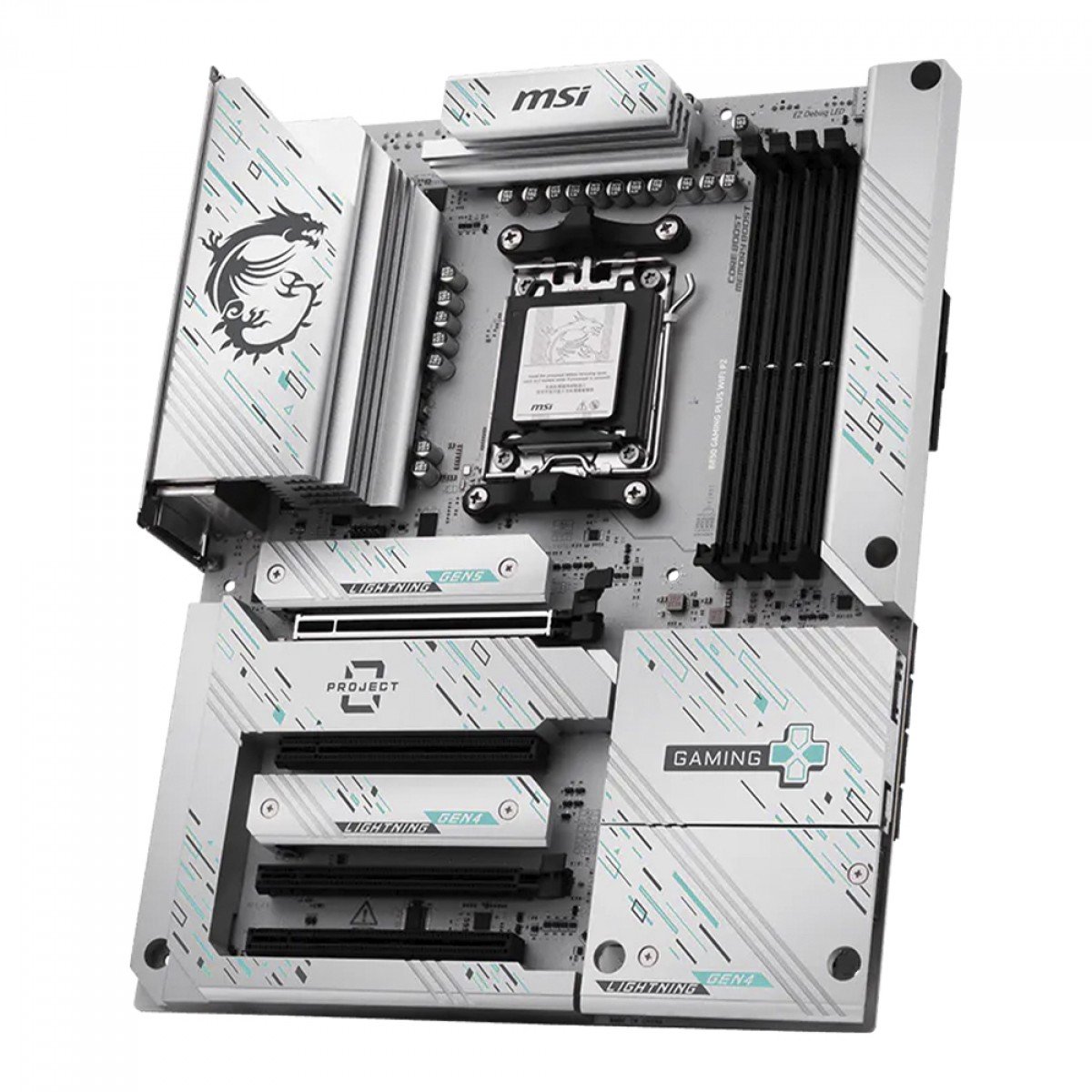 Placa Mãe MSI B850 Gaming Plus WIFI PZ, Project Zero, AMD AM5, ATX, DDR5 - Imagem 4