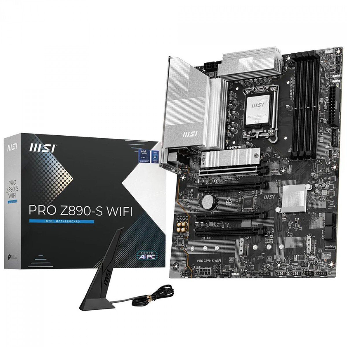 Placa Mãe MSI PRO Z890-S WIFI 7 e Bluetooth, Intel LGA 1851, ATX, DDR5