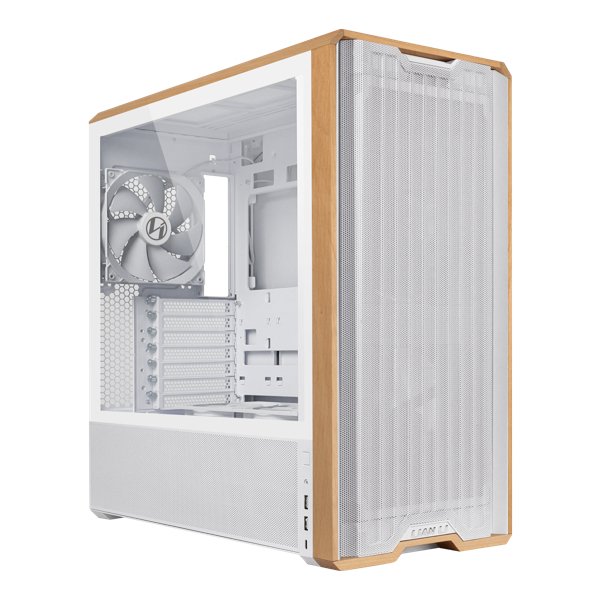 Gabinete Lian Li Lancool 217 Wood Edtion, Mid Tower, ATX, Vidro Temperado, Com 3 Fans, Branco