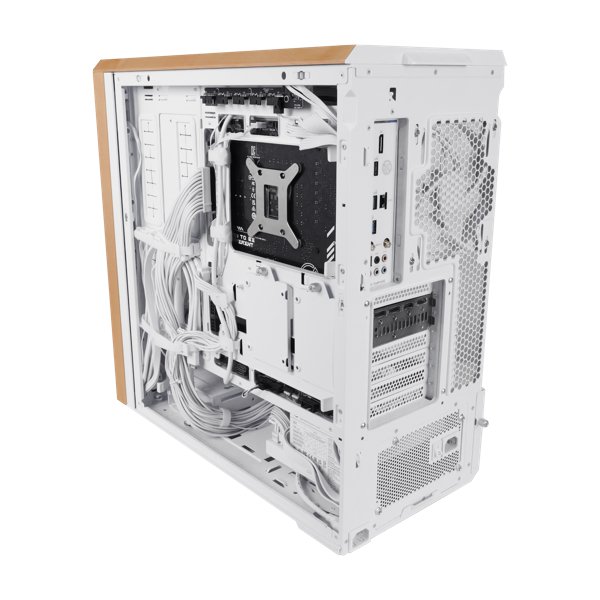 Gabinete Lian Li Lancool 217 Wood Edtion, Mid Tower, ATX, Vidro Temperado, Com 3 Fans, Branco - Imagem 6
