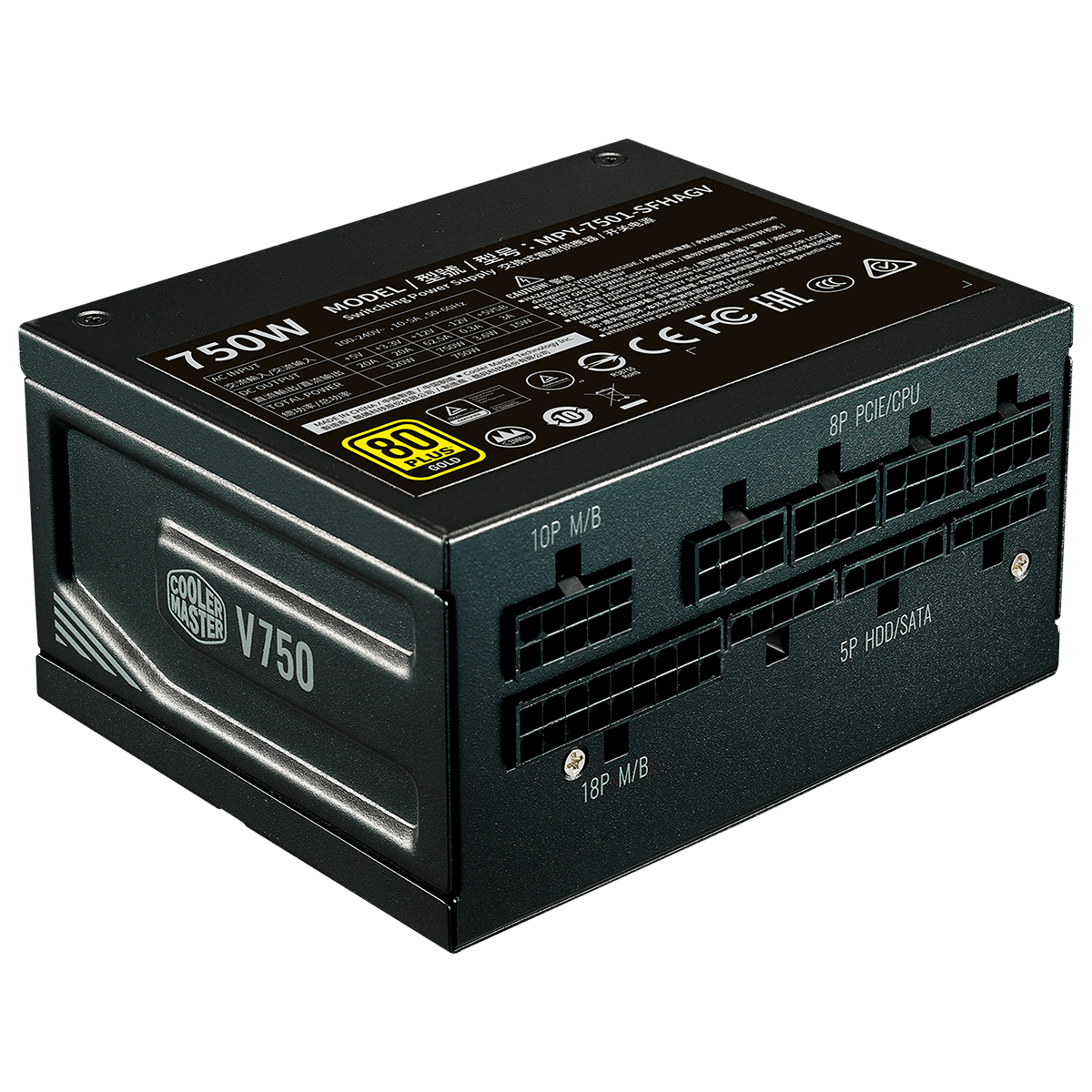 Fonte Cooler Master V750 SFX Gold, 750W, Full Modular, 80 Plus Gold + Cabo PCIe 5.1 12VHPWR, Preto - MPY-7501-SFHAGV-WO - Imagem 5