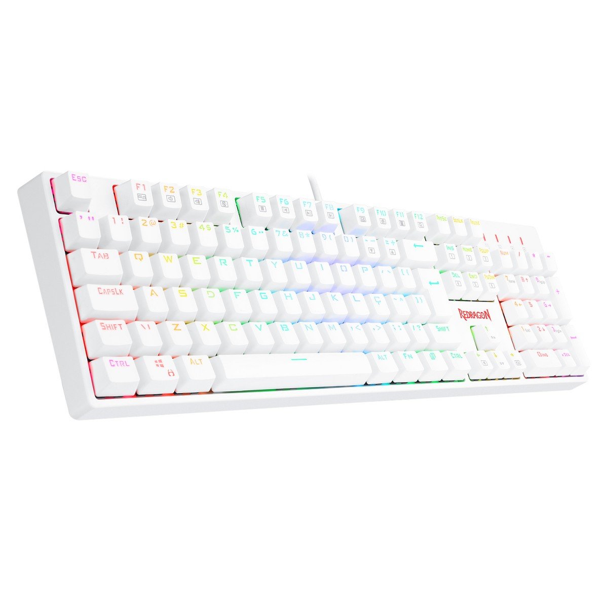 Teclado Mecânico Óptico Gamer Redragon Surara Pro RGB, Switch Vermelho, ABNT2, Doubleshot, Branco - K582W-RGB-PRO - Imagem 5