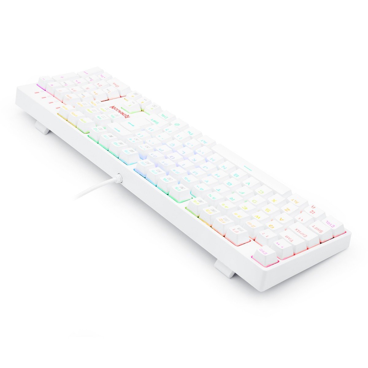 Teclado Mecânico Óptico Gamer Redragon Surara Pro RGB, Switch Vermelho, ABNT2, Doubleshot, Branco - K582W-RGB-PRO - Imagem 4