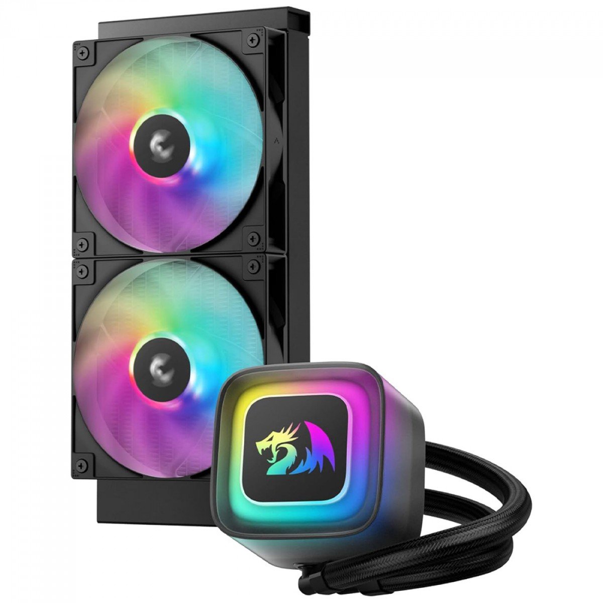 Water Cooler GamerStorm X Redragon LE240 RD, RGB, 240mm, Intel-AMD, Preto, R-LE240RD-BKAMMN-A-1