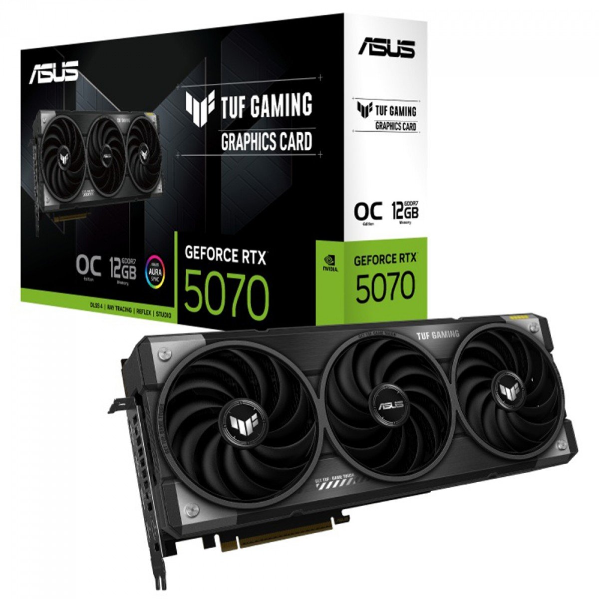 Placa de Vídeo RTX 5070 OC, 12GB Asus TUF Gaming NVIDIA GeForce, GDDR7, DLSS, Ray Tracing