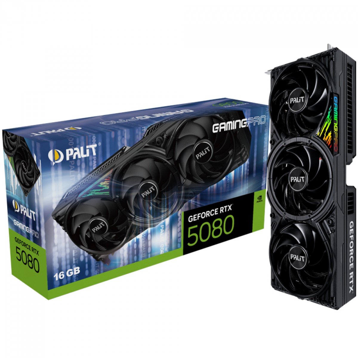 Placa de Vídeo RTX 5080 16GB Palit NVIDIA GeForce GamingPro, GDDR7, DLSS, Ray Tracing